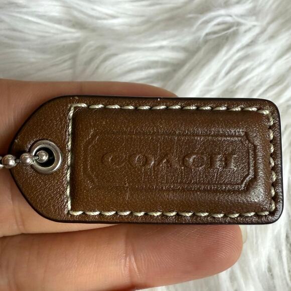 1.5" y2k COACH Vintage Fob Bag Charm Hang tag Hangtag - Picture 1 of 2